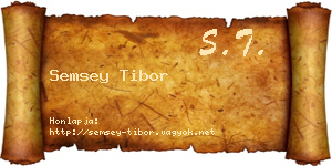 Semsey Tibor névjegykártya